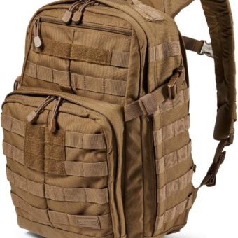 5.11 Tactical Backpack – Rush 12 2.0 – Military Molle Pack, CCW with Multiple Compartments, 24 Liter, Small, Style 56561, Kangaroo