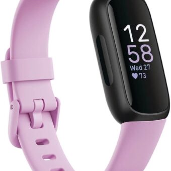 Fitbit Inspire 3 Health &-Fitness-Tracker with Stress Management, Workout Intensity, Sleep Tracking, 24/7 Heart Rate and more, Lilac Bliss/Black, One Size (S & L Bands Included)