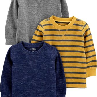 Simple Joys by Carter's Boys' 3-Pack Thermal Long Sleeve Shirts